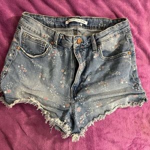 Floral Denim Shorts